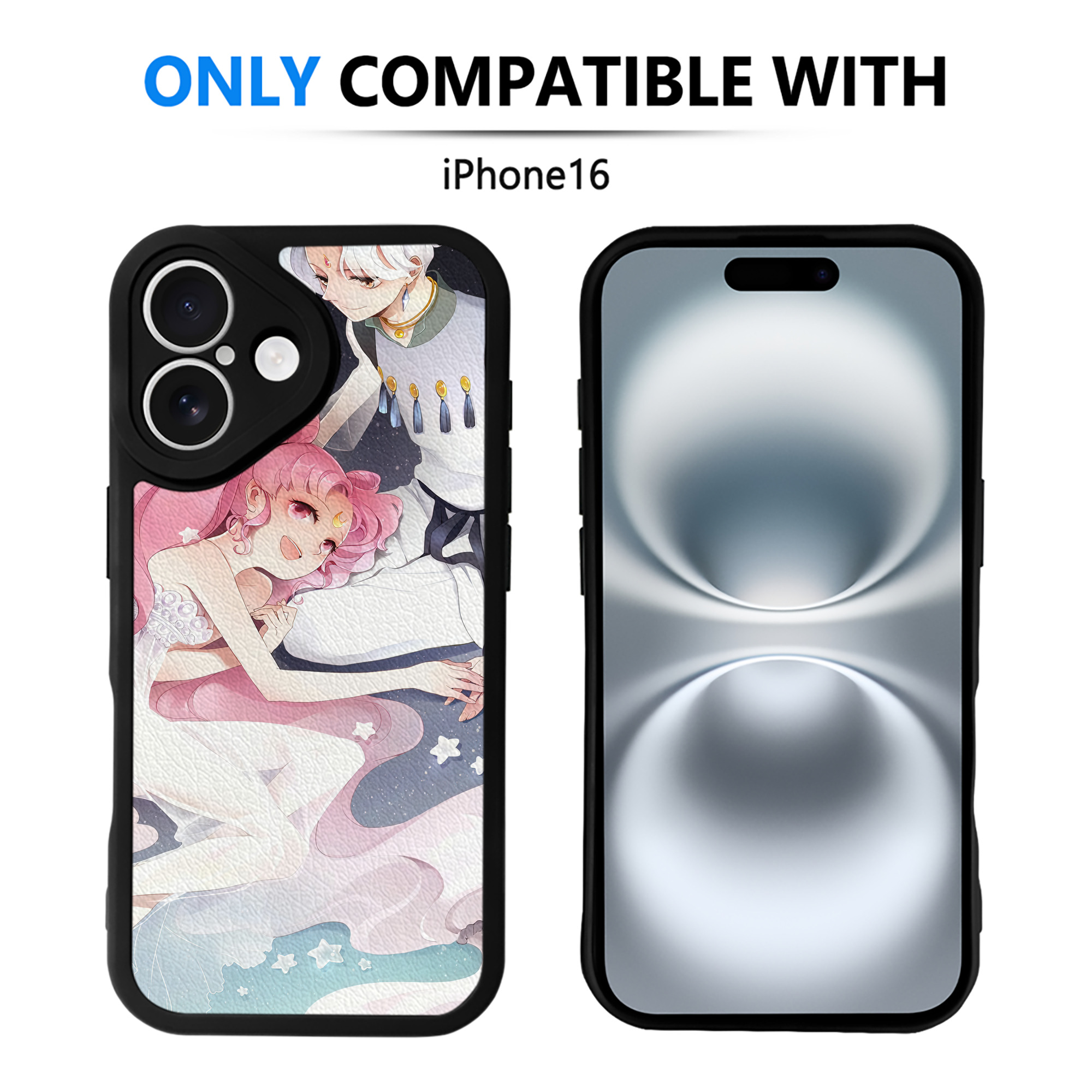 （画像用） 美少女戦士セーラームーン Sailor Moon 【iPhone 16シリーズ対応】シリコンスマホケース（レザー調） 材質：シリコン